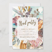 トロピカルビーチシーン卒業記念パーティー 招待状 (正面)