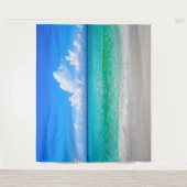 トロピカルビーチシーン ターコイズの海 タペストリー (正面)