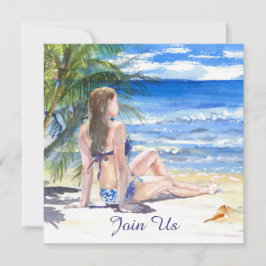 トロピカルビーチジェネリックAR29アニーイベントパーティー 招待状