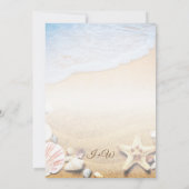 トロピカルビーチスターフィッシュウェディングパーティー招待状 招待状 (裏面)