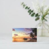 トロピカルビーチタヒチアイランドサンセット 名刺 (スタンド正面)