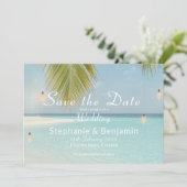 トロピカルビーチターコイズパーム結婚ツリー セーブザデート (スタンド正面)