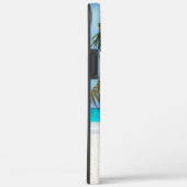 トロピカルビーチターコイズモノグラムパームツリー Case-Mate iPhoneケース (裏面 / 右)