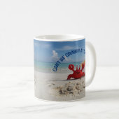 トロピカルビーチターコイズ水紅ガニ白砂 コーヒーマグカップ (正面右)