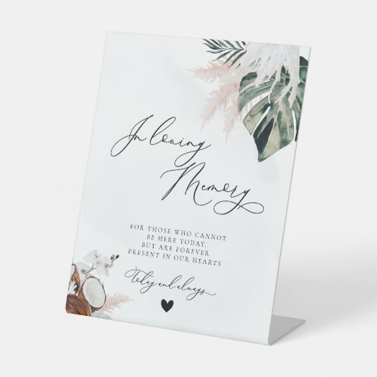 トロピカルビーチダスティブルー結婚メモリアルズ 台座サイン