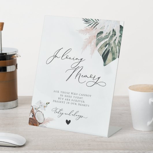 トロピカルビーチダスティブルー結婚メモリアルズ 台座サイン (インサイチュ)