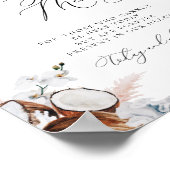 トロピカルビーチダスティブルー結婚メモリアル徴候 ポスター (角)