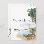 トロピカルビーチチェアの動く発表 案内ポストカード (正面/裏面)