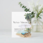 トロピカルビーチチェアの動く発表 案内ポストカード (スタンド正面)