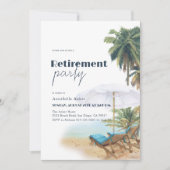 トロピカルビーチチェアリタイアメントパーティー 招待状 (正面)