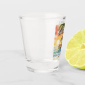 トロピカルビーチティキバーのウェディングシャワー ショットグラス (左)