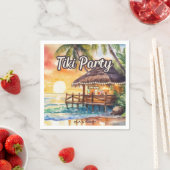 トロピカルビーチティキパーティカクテル スタンダードカクテルナプキン (インサイチュ)