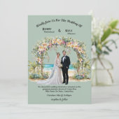 トロピカルビーチデスティネーションウェディング招待状 セーブザデート (スタンド正面)