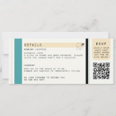 トロピカルビーチデスティネーションボーディングフォト結婚ズ 招待状 (裏面)