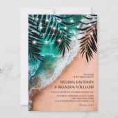 トロピカルビーチデスティネーションワエディング 招待状 (正面)