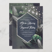 トロピカルビーチナイト婚約パーティ 招待状 (正面/裏面)