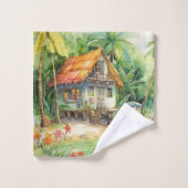 トロピカルビーチハウスバンガロー バスタオルセット (ウォッシュタオル)