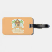 トロピカルビーチハットサーフボードアンドパームツリーズ ラゲッジタグ (裏面横)