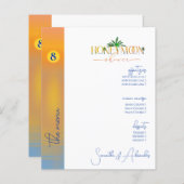 トロピカルビーチハニームーンファンド カップルシャワーメニュー (正面/裏面)