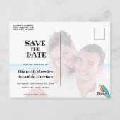 トロピカルビーチハワイパームサーフボードレッドトラック ポストカード (裏面)