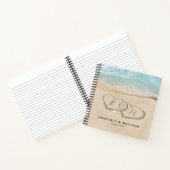 トロピカルビーチハートショア結婚ズゲストブック ノートブック (内部)