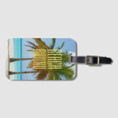 トロピカルビーチバインド荷物タグ ラゲッジタグ (正面横)
