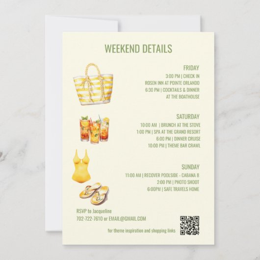 トロピカルビーチバッハ週末の日程と 招待状 (裏面)