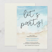 トロピカルビーチバースデーパーティーしよう！ 招待状 (正面/裏面)