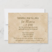 トロピカルビーチバースデーパーティーデスティネーションパラダイス 招待状 (裏面)