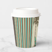 トロピカルビーチパーティーパームツリー紙カップ 紙コップ (正面)