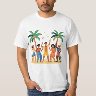 トロピカルビーチパーティーフレンズサマーセレブレーション Tシャツ
