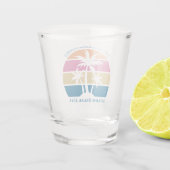 トロピカルビーチパームカスタムツリースプリングブレイクトリップ ショットグラス (裏面)