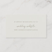 トロピカルビーチパームスケッチ結婚金ゴールドのウェブサイト エンクロージャーカード (裏面)