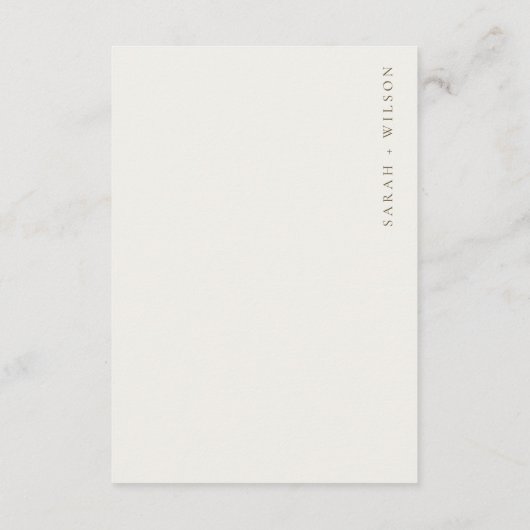 トロピカルビーチパームスケッチ結婚金ゴールドの詳細 エンクロージャーカード (裏面)