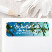 トロピカルビーチパームスストリングライト差出人住所 ラベル (インサイチュ)