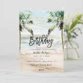 トロピカルビーチパームスバースデーパーティー 招待状 (スタンド正面)