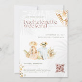 トロピカルビーチパームス|独身最後の週末 招待状 (正面)