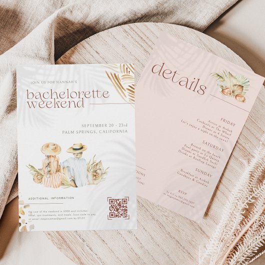 トロピカルビーチパームス|独身最後の週末 招待状