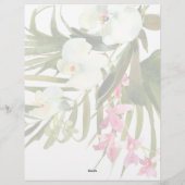 トロピカルビーチパームズオーキッズピンクフローラブライダル レターヘッド (裏面)