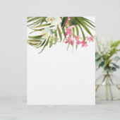 トロピカルビーチパームズオーキッズピンクフローラブライダル レターヘッド (スタンド正面)