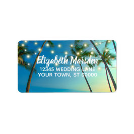 トロピカルビーチパームズライトRSVP差出人住所 ラベル