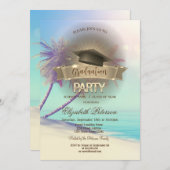 トロピカルビーチパームズ卒業 招待状 (正面/裏面)