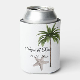 トロピカルビーチパームツリーウェディングレセプション 缶クーラー