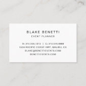 トロピカルビーチパームツリーウォーターカラー 名刺 (裏面)