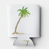 トロピカルビーチパームツリーウォーターカラー 缶クーラー (裏面)