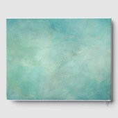 トロピカルビーチパームツリーウォーター結婚カラー ゲストブック (裏面)