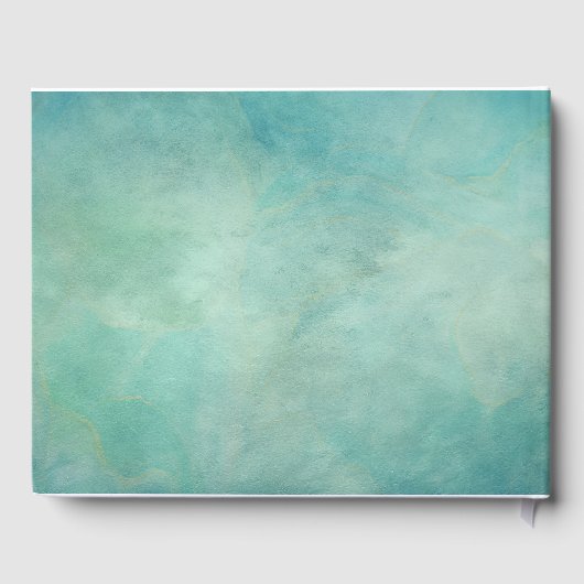 トロピカルビーチパームツリーウォーター結婚カラー ゲストブック (裏面)