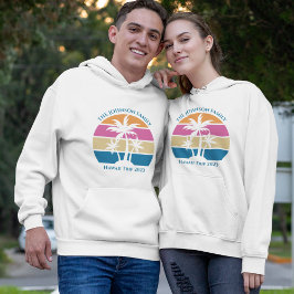 トロピカルビーチパームツリーカスタムアイランドファミリートリップ パーカ