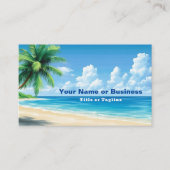 トロピカルビーチパームツリーコーストデザイン 名刺 (正面)