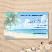 トロピカルビーチパームツリーコーストデザイン 名刺